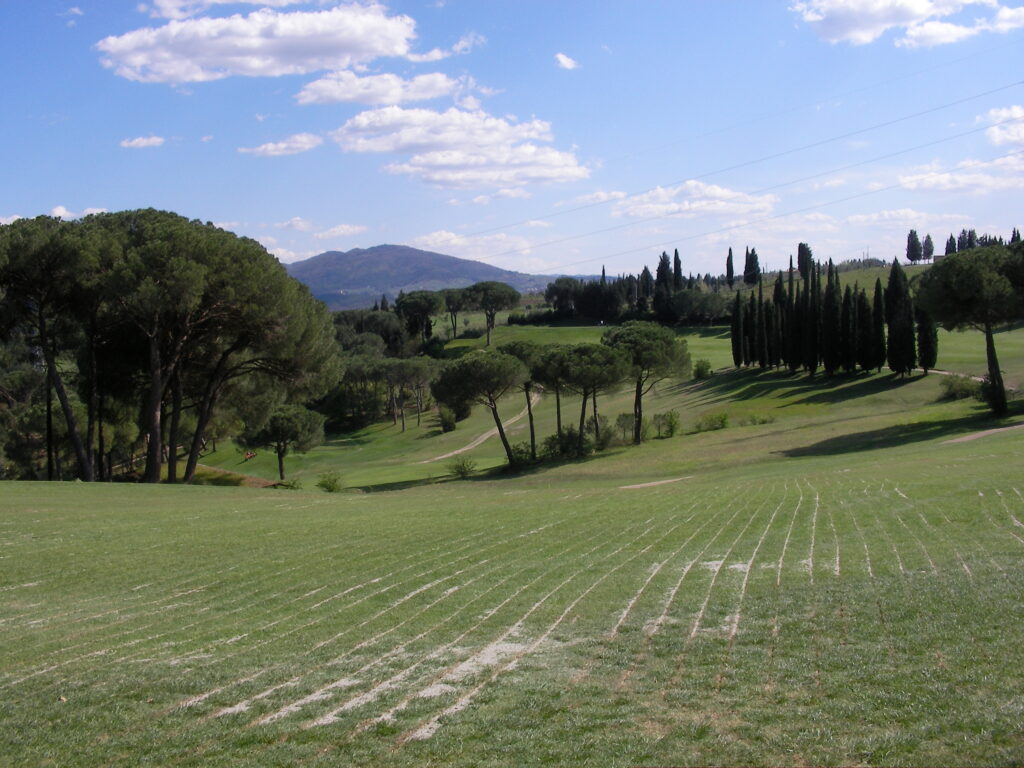 Vista del campo da golf dell'Ugolino, Impruneta, Firenze